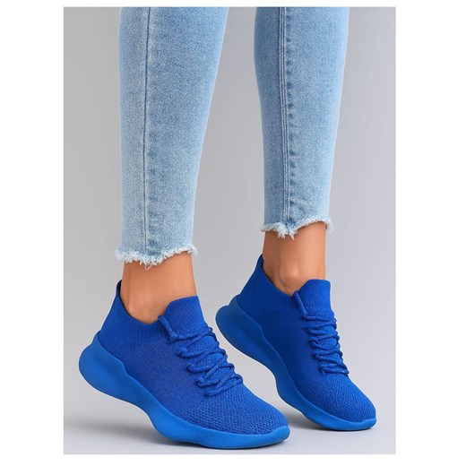 Niebieskie wkładane buty sportowe /G1-2  H2 15916 G192/ ze sklepu Pantofelek24.pl w kategorii Buty sportowe damskie - zdjęcie 184607489