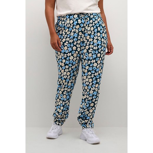 Kaffe Spodnie w kolorze kremowo-granatowo-błękitnym Kaffe 42 promocja Limango Polska