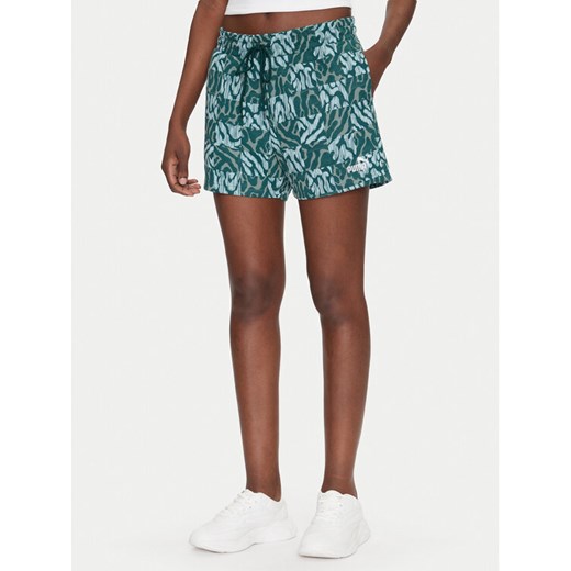 Puma Szorty sportowe 5" ESS Graphic 685073 Zielony Regular Fit ze sklepu MODIVO w kategorii Szorty - zdjęcie 184608176