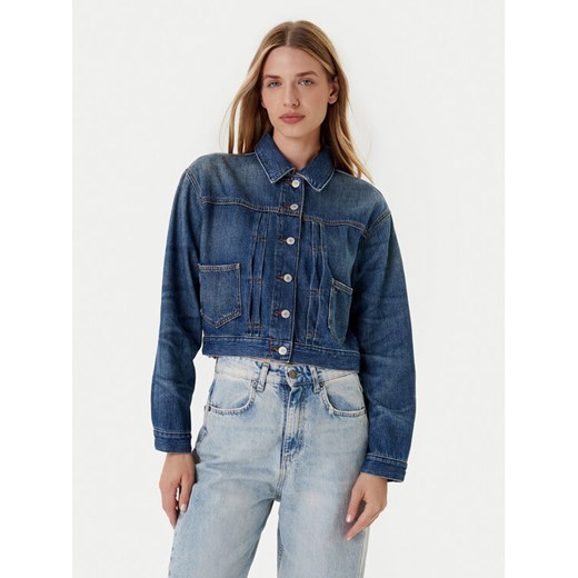 Tommy Jeans Kurtka jeansowa DW0DW21061 Granatowy Regular Fit ze sklepu MODIVO w kategorii Kurtki damskie - zdjęcie 184608185