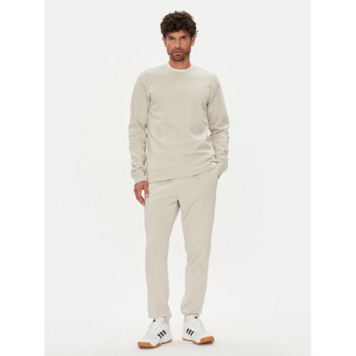 adidas Dres Big Logo Fleece Colorblock JX5572 Beżowy Regular Fit ze sklepu MODIVO w kategorii Dresy męskie - zdjęcie 184608249
