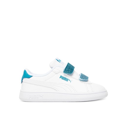 Puma Sneakersy Smash 3.0 L Glitter Velcro V Inf 395610 08 Biały ze sklepu MODIVO w kategorii Buty sportowe dziecięce - zdjęcie 184608265