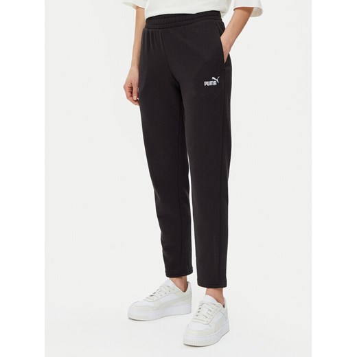 Puma Spodnie dresowe Ess Small No. 1 Logo 682454 Czarny Regular Fit ze sklepu MODIVO w kategorii Spodnie damskie - zdjęcie 184608297