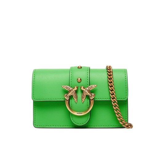 PINKO Torebka Love One Micro C . AI 24-25 PCPL 100064 A0F1 Zielony ze sklepu MODIVO w kategorii Kopertówki - zdjęcie 184608319
