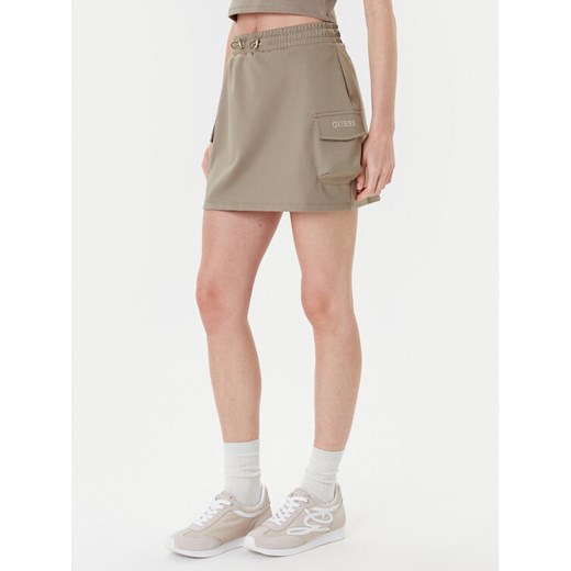 Guess Spódnica mini V5YD04 KCX42 Zielony Regular Fit ze sklepu MODIVO w kategorii Spódnice - zdjęcie 184608375