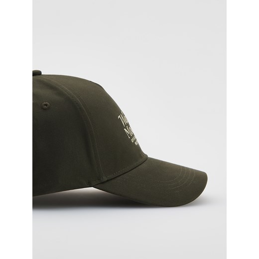 Reserved - Czapka baseball z haftem - jasny zielony Reserved ONE SIZE Reserved