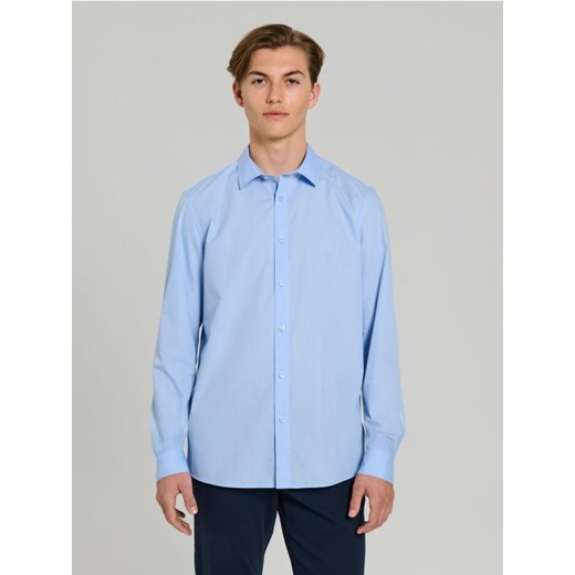 Sinsay - Koszula slim fit - błękitny ze sklepu Sinsay w kategorii Koszule męskie - zdjęcie 184610366