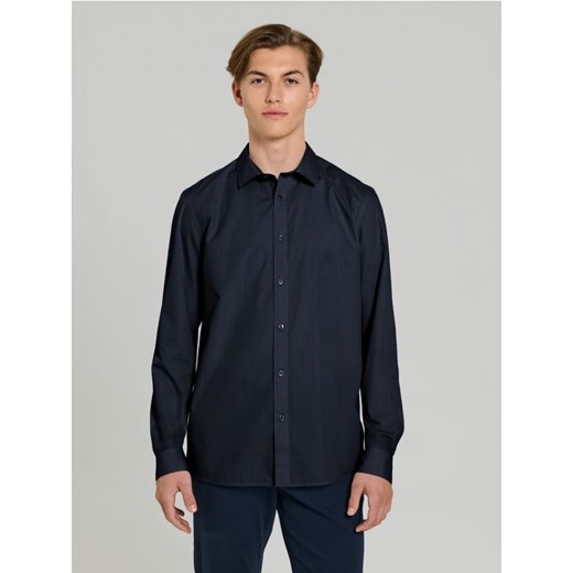 Sinsay - Koszula slim fit - granatowy ze sklepu Sinsay w kategorii Koszule męskie - zdjęcie 184610367