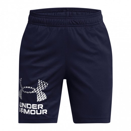 Chłopięce spodenki treningowe Under Armour UA Tech Logo Shorts - granatowe ze sklepu Sportstylestory.com w kategorii Spodenki chłopięce - zdjęcie 184610729
