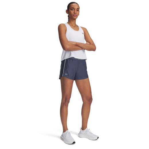 Damskie spodnie treningowe Under Armour Tech Play Up Shorts - granatowe ze sklepu Sportstylestory.com w kategorii Szorty - zdjęcie 184610849
