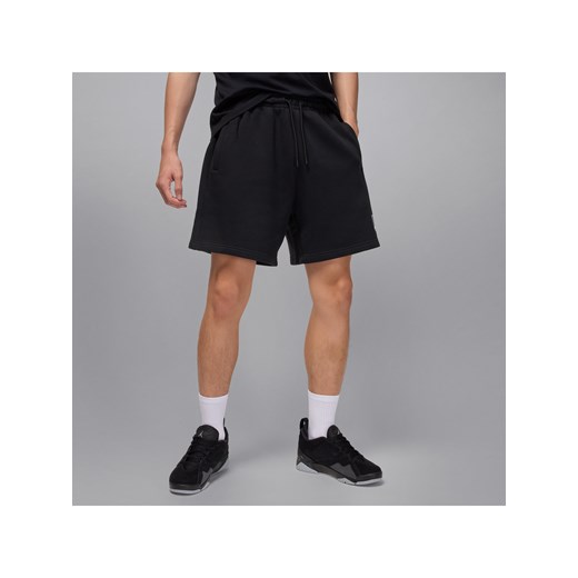 Spodenki męskie z nadrukiem Jordan Brooklyn Fleece - Czerń ze sklepu Nike poland w kategorii Spodenki męskie - zdjęcie 184611249
