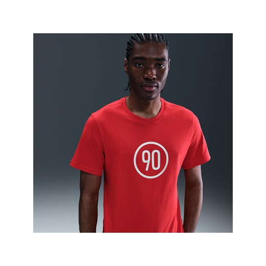 Męski T-shirt piłkarski Nike Total 90 - Czerwony ze sklepu Nike poland w kategorii T-shirty męskie - zdjęcie 184611255