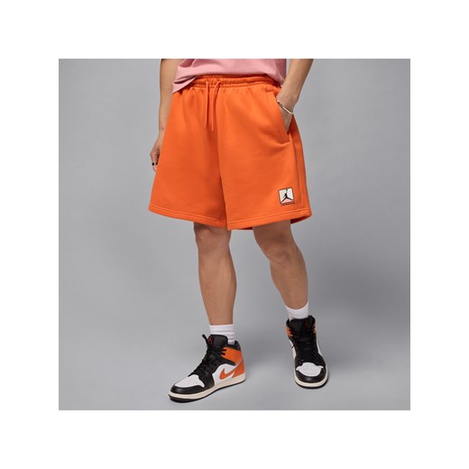 Spodenki męskie z nadrukiem Jordan Brooklyn Fleece - Pomarańczowy ze sklepu Nike poland w kategorii Spodenki męskie - zdjęcie 184611278