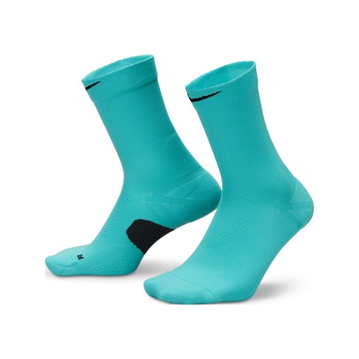 Klasyczne skarpety Nike Running Midweight (1 para) - Zieleń ze sklepu Nike poland w kategorii Skarpetki damskie - zdjęcie 184611308