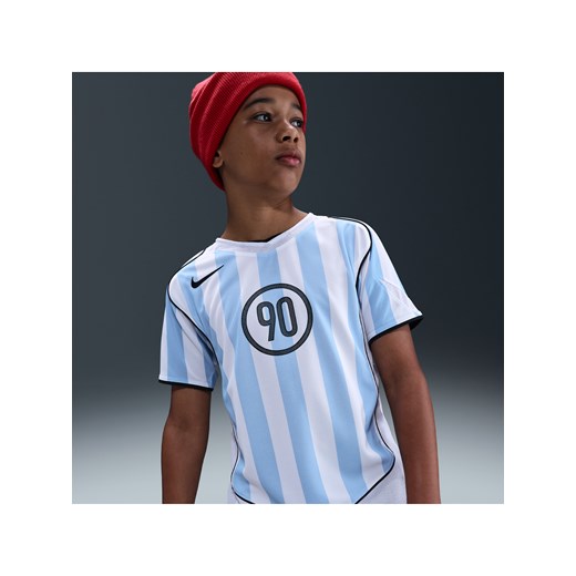 Koszulka piłkarska dla dużych dzieci Dri-FIT Nike Total 90 - Niebieski ze sklepu Nike poland w kategorii T-shirty męskie - zdjęcie 184611346