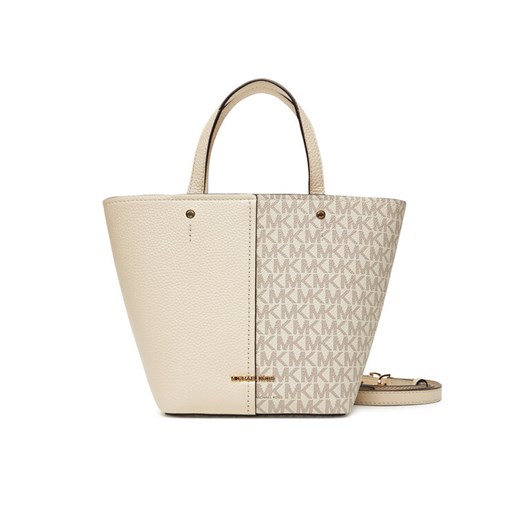 Torebka MICHAEL Michael Kors Flora 32T5GFFC1B Écru ze sklepu eobuwie.pl w kategorii Torby Shopper bag - zdjęcie 184612278