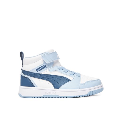 Sneakersy Puma Rebound V6 Mid Ac+ Ps 393832 32 Biały ze sklepu eobuwie.pl w kategorii Buty sportowe dziecięce - zdjęcie 184612279