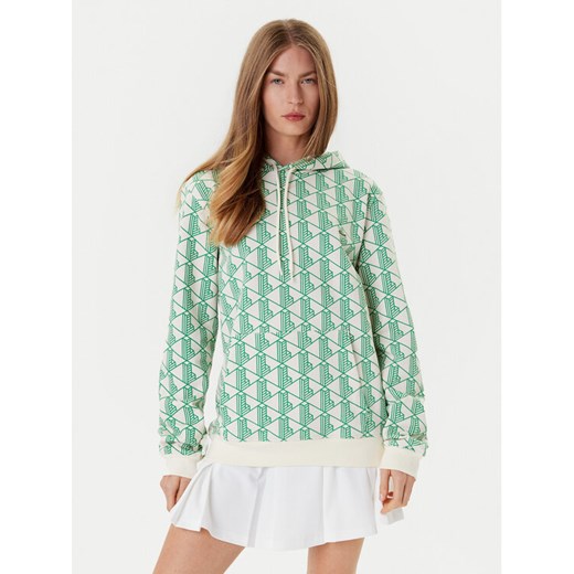 Lacoste Bluza SH2855 Zielony Classic Fit ze sklepu MODIVO w kategorii Bluzy damskie - zdjęcie 184613257