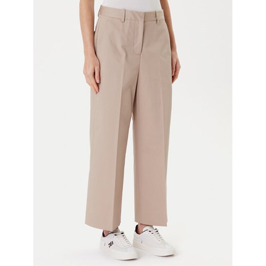 Tommy Hilfiger Spodnie materiałowe WW0WW45791 Beżowy Wide Leg ze sklepu MODIVO w kategorii Spodnie damskie - zdjęcie 184613266