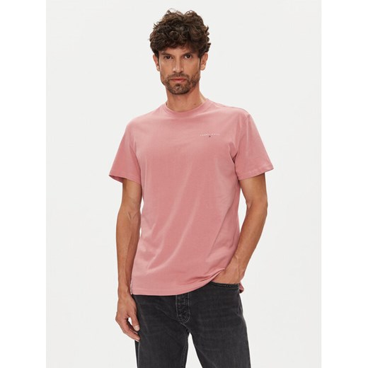 Tommy Jeans T-Shirt Linear Chest DM0DM21780 Różowy Slim Fit ze sklepu MODIVO w kategorii T-shirty męskie - zdjęcie 184613319