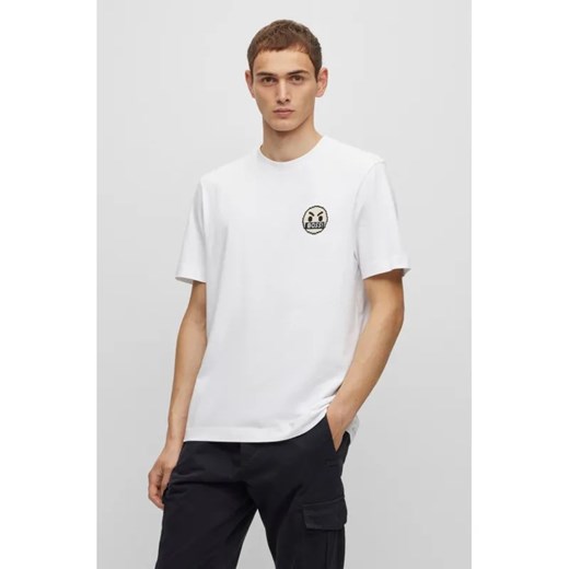 BOSS ORANGE T-shirt Teglitchlogo | Regular Fit ze sklepu Gomez Fashion Store w kategorii T-shirty męskie - zdjęcie 184614455