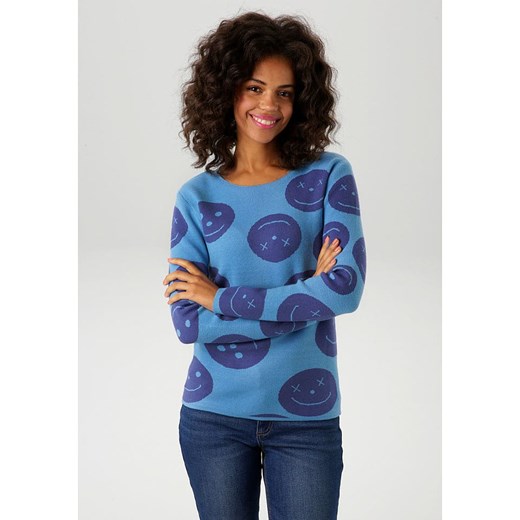 Aniston Sweter w kolorze niebieskim ze sklepu Limango Polska w kategorii Swetry damskie - zdjęcie 184614798