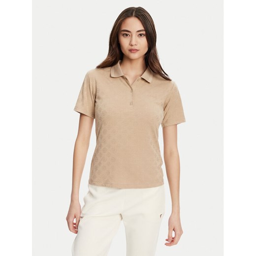 Guess Sweter V5YP01 KCX12 Beżowy Regular Fit ze sklepu MODIVO w kategorii Swetry damskie - zdjęcie 184615028