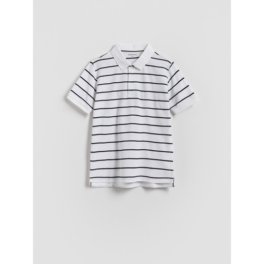 Reserved - T-shirt polo - biały ze sklepu Reserved w kategorii T-shirty chłopięce - zdjęcie 184615995