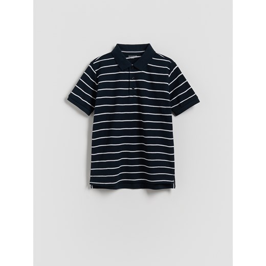 Reserved - T-shirt polo - granatowy ze sklepu Reserved w kategorii T-shirty chłopięce - zdjęcie 184615997