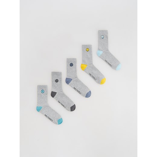 Reserved - Skarpetki SmileyWorld® 5 pack - ciemnoszary ze sklepu Reserved w kategorii Skarpetki dziecięce - zdjęcie 184616046