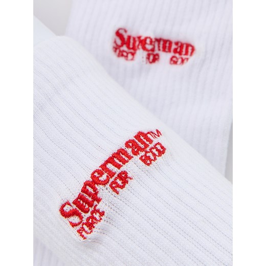 Reserved - Skarpetki z bawełną SUPERMAN™ - biały Reserved 43-46 Reserved