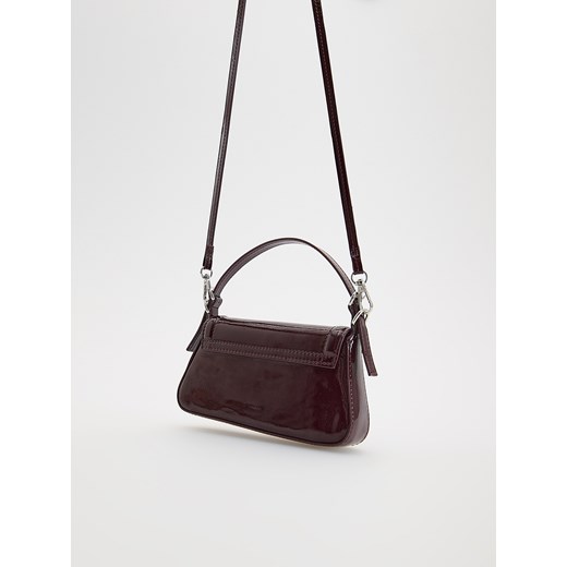 Reserved - Lakierowana torebka - mahoniowy Reserved ONE SIZE Reserved