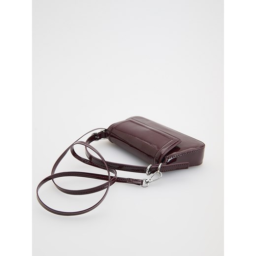 Reserved - Lakierowana torebka - mahoniowy Reserved ONE SIZE Reserved