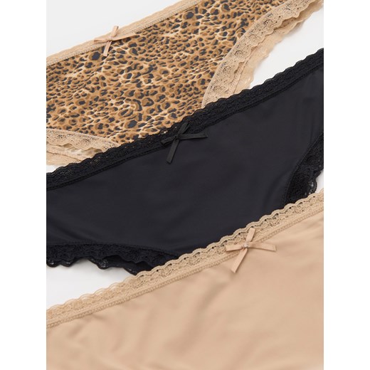 Sinsay - Stringi typu tanga 3 pack - wielobarwny Sinsay S Sinsay