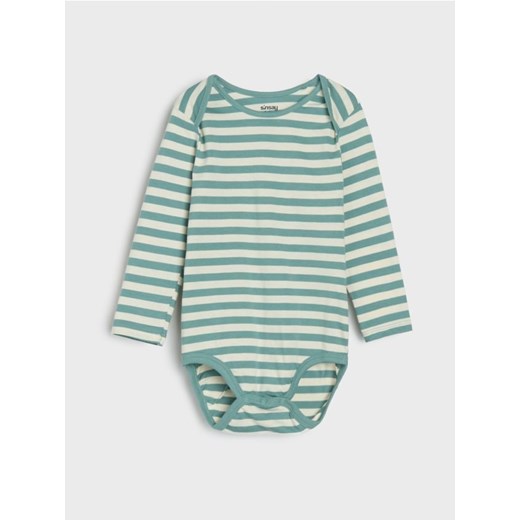 Sinsay - Body w paski - kremowy - id: 771EM-01X - marki Sinsay - 184617028 Sinsay - Body w paski - kremowy ze sklepu Sinsay w kategorii Body niemowlęce - zdjęcie 184617028