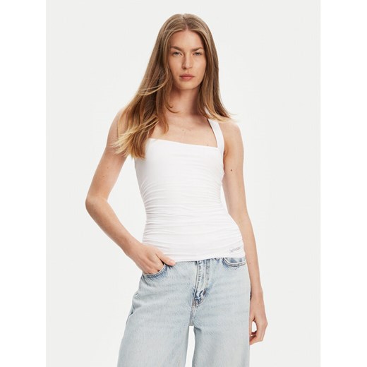 Guess Top W5YP28 KACM2 Biały Regular Fit ze sklepu MODIVO w kategorii Bluzki damskie - zdjęcie 184617255