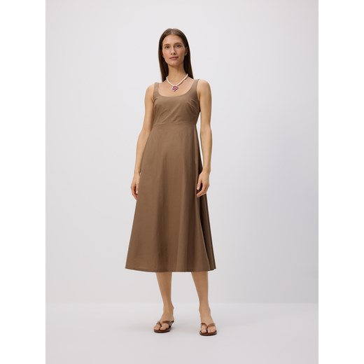 Reserved - Sukienka midi - brązowy Reserved XS Reserved