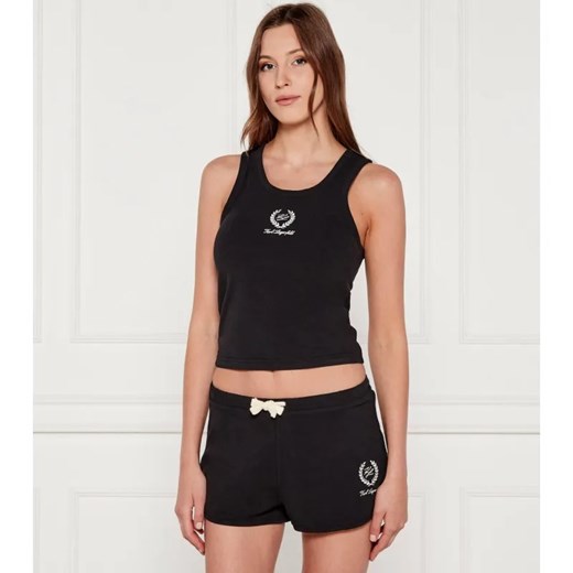 Karl Lagerfeld Top hotel karl crest | Slim Fit ze sklepu Gomez Fashion Store w kategorii Bluzki damskie - zdjęcie 184618585