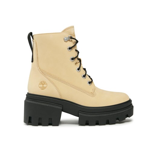 Botki Timberland Everleigh 6In Laceup TB0A61PZEF61 Żółty ze sklepu eobuwie.pl w kategorii Workery damskie - zdjęcie 184620218