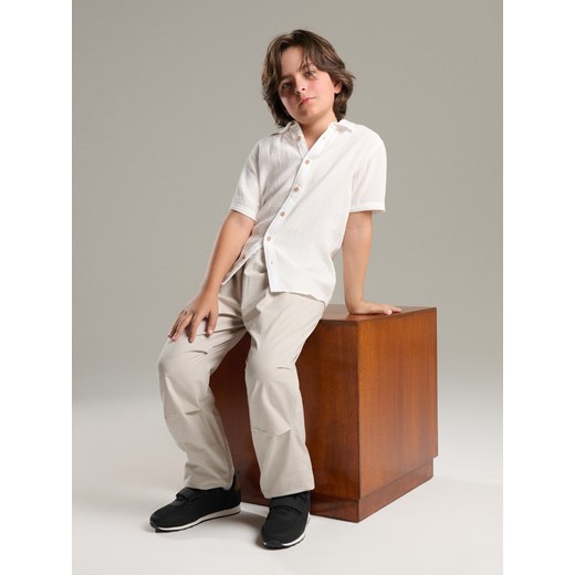 Sinsay - Spodnie parachute - szary Sinsay 158 (12-13 l) Sinsay