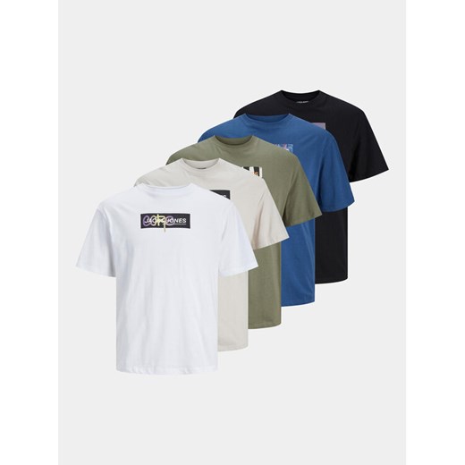 Jack&Jones Komplet 5 t-shirtów Aop Print 12260781 Kolorowy Relaxed Fit ze sklepu MODIVO w kategorii T-shirty męskie - zdjęcie 184623238