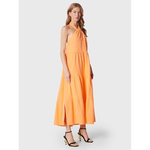 Seafolly Sukienka letnia Halter 54864-DR Pomarańczowy Regular Fit ze sklepu MODIVO w kategorii Sukienki - zdjęcie 184623248