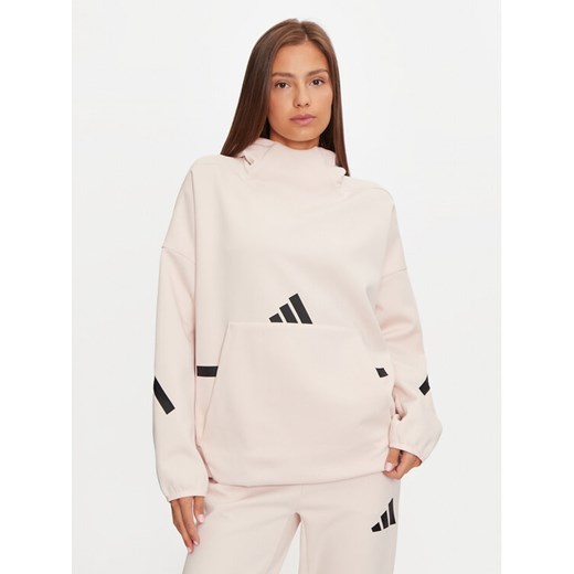 adidas Bluza Z.N.E. JF4782 Różowy Loose Fit ze sklepu MODIVO w kategorii Bluzy damskie - zdjęcie 184623319