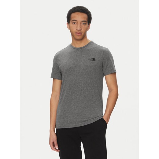 The North Face T-Shirt Simple Dome Tee NF0A2TX5 Szary Regular Fit ze sklepu MODIVO w kategorii T-shirty męskie - zdjęcie 184623325