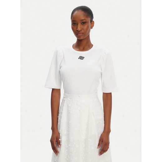 Munthe T-Shirt Parsa 252110025264 Biały Regular Fit ze sklepu MODIVO w kategorii Bluzki damskie - zdjęcie 184623395