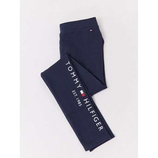 Tommy Hilfiger Legginsy Essential KG0KG06586 Granatowy Slim Fit ze sklepu MODIVO w kategorii Spodnie dziewczęce - zdjęcie 184623439