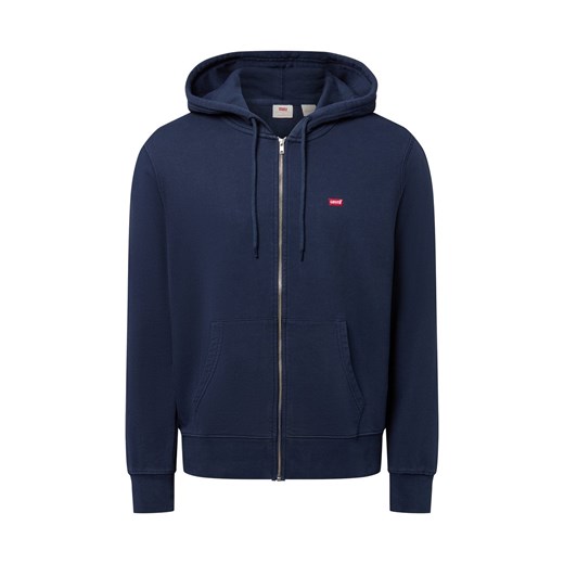 Levi's Męska kurtka z kapturem Mężczyźni Bawełna granatowy jednolity ze sklepu vangraaf w kategorii Kurtki męskie - zdjęcie 184627189