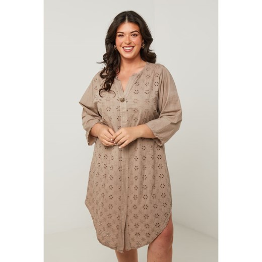 Curvy Lady Sukienka w kolorze szarobrązowym ze sklepu Limango Polska w kategorii Sukienki - zdjęcie 184627587
