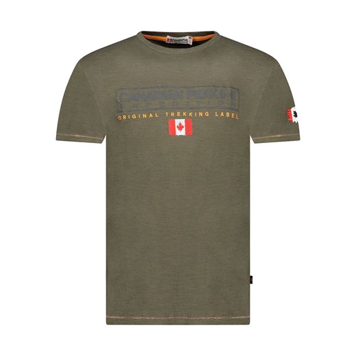 Canadian Peak Koszulka &quot;Jasiceak&quot; w kolorze khaki ze sklepu Limango Polska w kategorii T-shirty męskie - zdjęcie 184628097