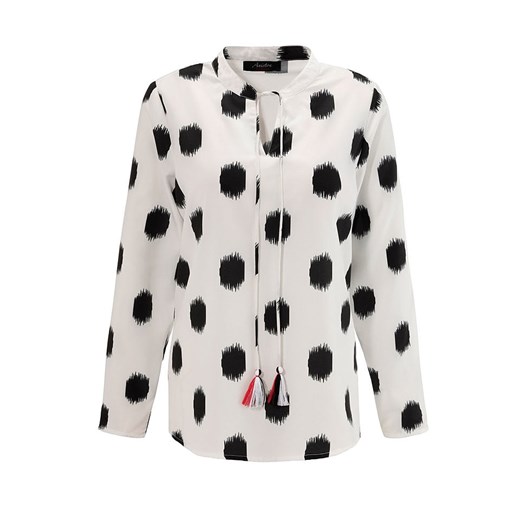 Aniston Bluzka w kolorze biało-granatowym Aniston 42 wyprzedaż Limango Polska